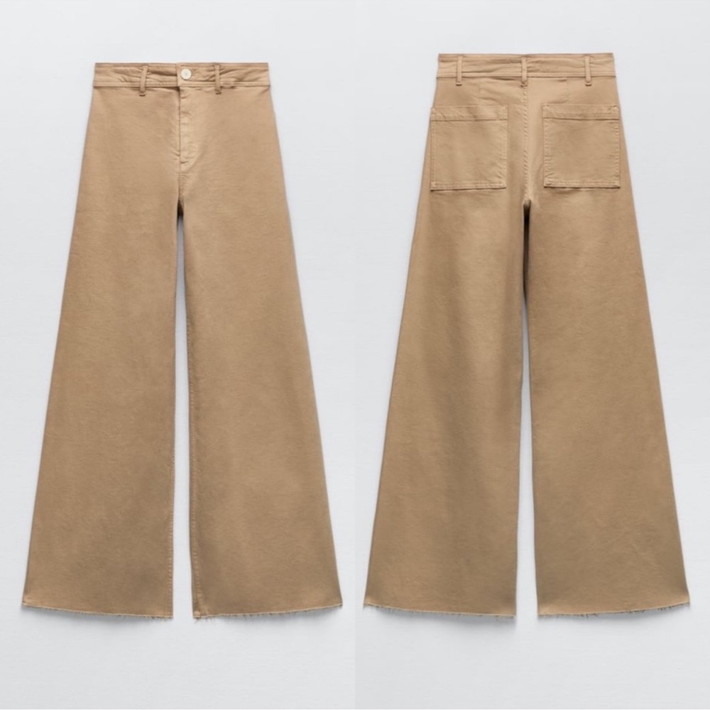 ZARA HIGH-WAISTED ZW MARINE STRAIGHT JEANS